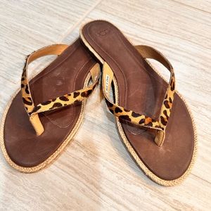 NWOT UGG leopard strap sandals size 7